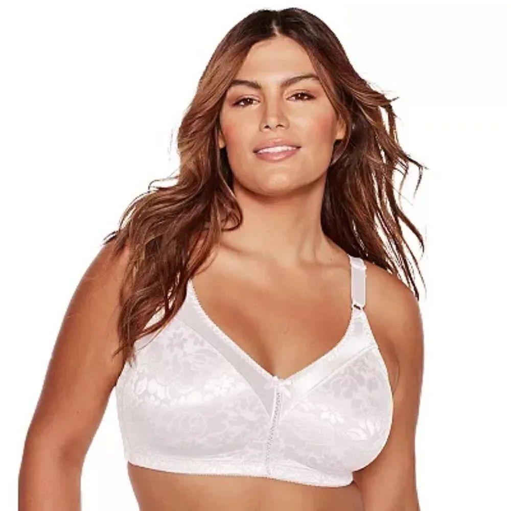Bali White Double Support Full Figure Bra #3372